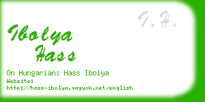 ibolya hass business card